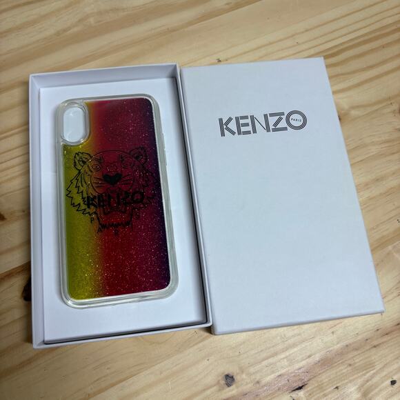 Kenzo Unisex Adults iPhone X/XS Phone Case Sparkly Animal Print Multi Color - Picture 1 of 6